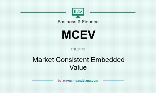 What does MCEV mean? It stands for Market Consistent Embedded Value