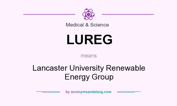 What does LUREG mean? It stands for Lancaster University Renewable Energy Group
