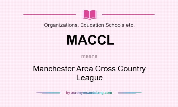 What does MACCL mean? It stands for Manchester Area Cross Country League