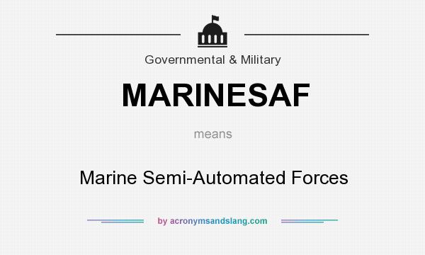 What does MARINESAF mean? It stands for Marine Semi-Automated Forces