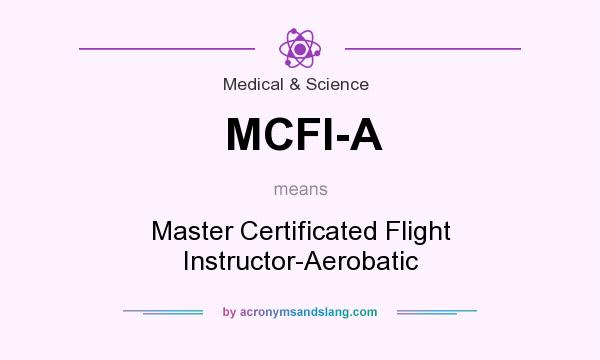 What does MCFI-A mean? It stands for Master Certificated Flight Instructor-Aerobatic