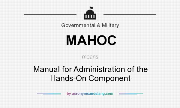 What does MAHOC mean? It stands for Manual for Administration of the Hands-On Component