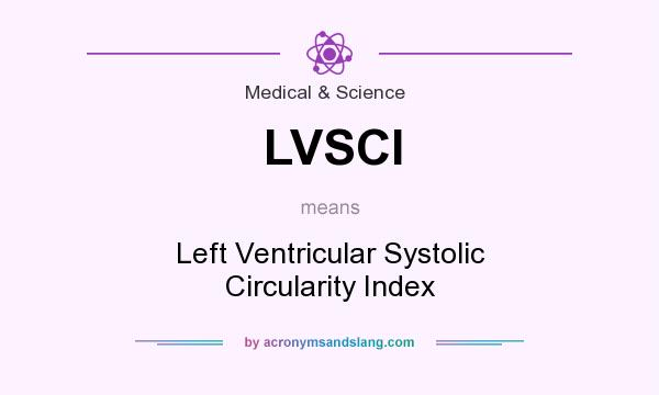 What does LVSCI mean? It stands for Left Ventricular Systolic Circularity Index