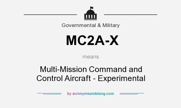 What does MC2A-X mean? It stands for Multi-Mission Command and Control Aircraft - Experimental