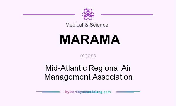 What does MARAMA mean? It stands for Mid-Atlantic Regional Air Management Association