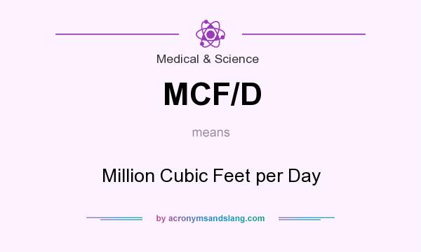 What does MCF/D mean? It stands for Million Cubic Feet per Day
