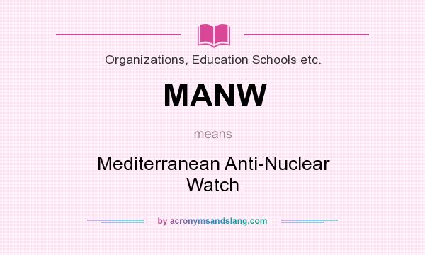 What does MANW mean? It stands for Mediterranean Anti-Nuclear Watch