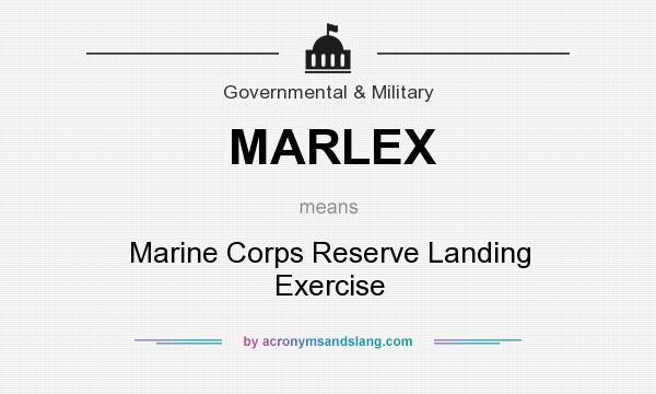 What does MARLEX mean? It stands for Marine Corps Reserve Landing Exercise