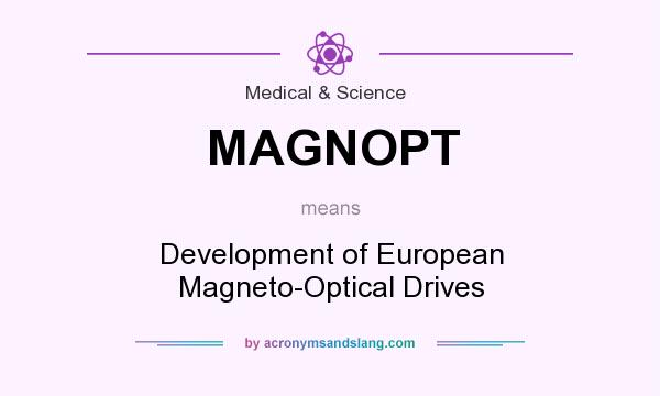 What does MAGNOPT mean? It stands for Development of European Magneto-Optical Drives