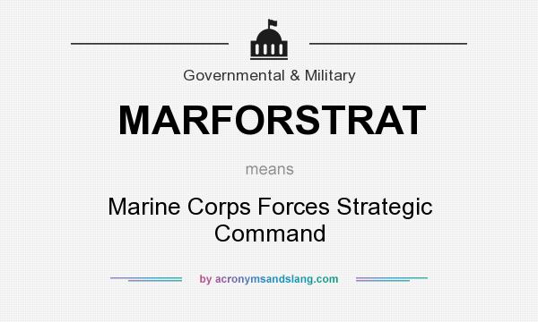 What does MARFORSTRAT mean? It stands for Marine Corps Forces Strategic Command