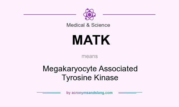 What does MATK mean? It stands for Megakaryocyte Associated Tyrosine Kinase