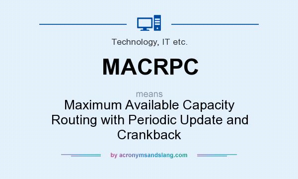 What does MACRPC mean? It stands for Maximum Available Capacity Routing with Periodic Update and Crankback