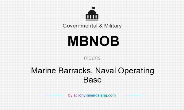 What does MBNOB mean? It stands for Marine Barracks, Naval Operating Base