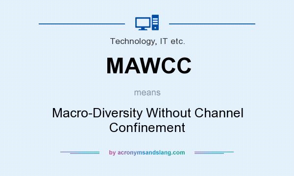 What does MAWCC mean? It stands for Macro-Diversity Without Channel Confinement