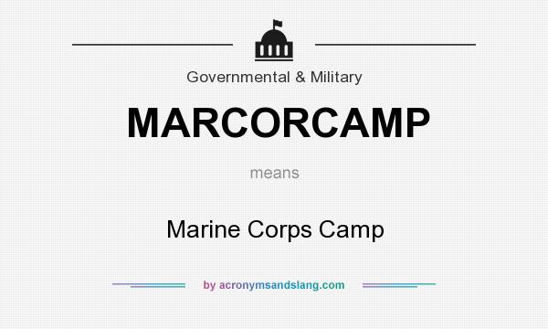 What does MARCORCAMP mean? It stands for Marine Corps Camp