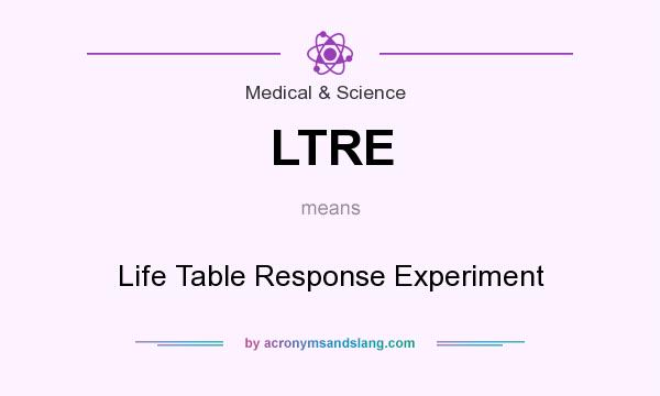 What does LTRE mean? It stands for Life Table Response Experiment