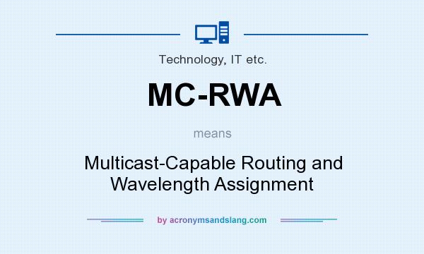 What does MC-RWA mean? It stands for Multicast-Capable Routing and Wavelength Assignment