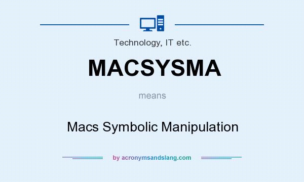 What does MACSYSMA mean? It stands for Macs Symbolic Manipulation