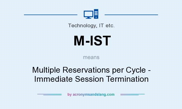 What does M-IST mean? It stands for Multiple Reservations per Cycle - Immediate Session Termination