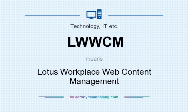 What does LWWCM mean? It stands for Lotus Workplace Web Content Management