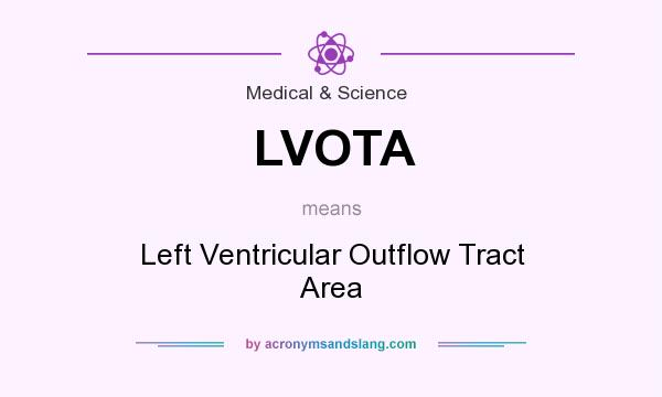 What does LVOTA mean? It stands for Left Ventricular Outflow Tract Area