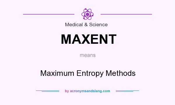 What does MAXENT mean? It stands for Maximum Entropy Methods