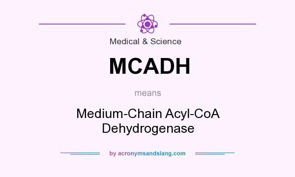 What does MCADH mean? It stands for Medium-Chain Acyl-CoA Dehydrogenase