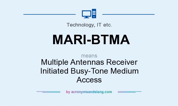 What does MARI-BTMA mean? It stands for Multiple Antennas Receiver Initiated Busy-Tone Medium Access