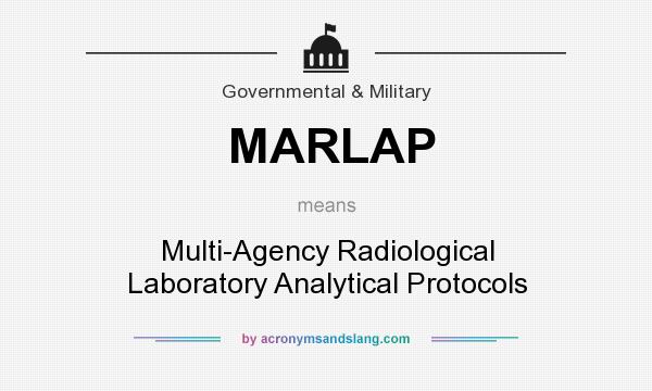 What does MARLAP mean? It stands for Multi-Agency Radiological Laboratory Analytical Protocols