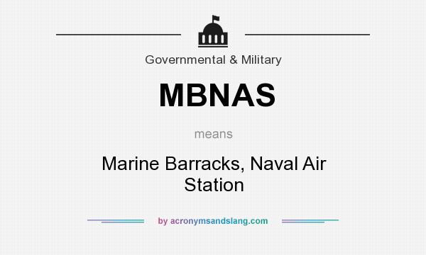 What does MBNAS mean? It stands for Marine Barracks, Naval Air Station