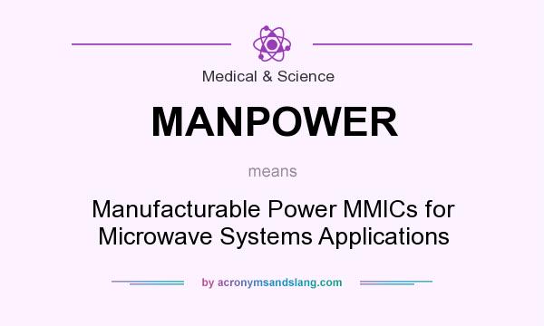 What does MANPOWER mean? It stands for Manufacturable Power MMICs for Microwave Systems Applications