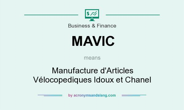 What does MAVIC mean? It stands for Manufacture d`Articles Vélocopediques Idoux et Chanel