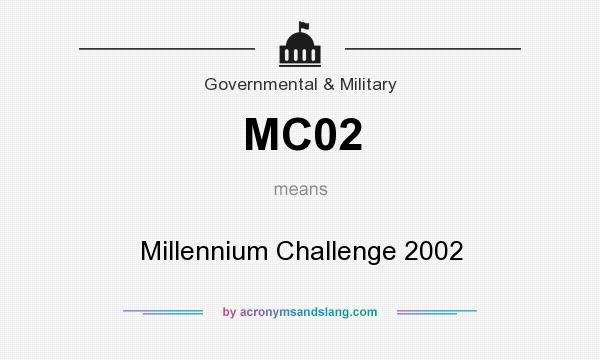 What does MC02 mean? It stands for Millennium Challenge 2002