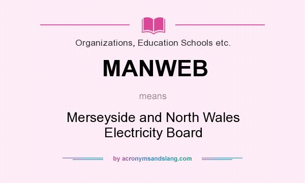 What does MANWEB mean? It stands for Merseyside and North Wales Electricity Board