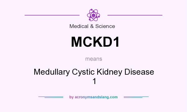 What does MCKD1 mean? It stands for Medullary Cystic Kidney Disease 1