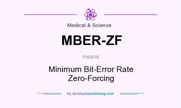 What does MBER-ZF mean? It stands for Minimum Bit-Error Rate Zero-Forcing