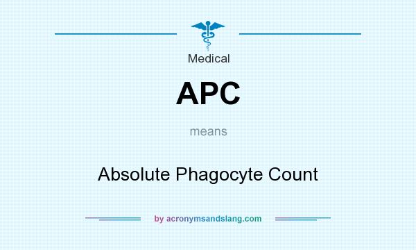 What does APC mean? It stands for Absolute Phagocyte Count