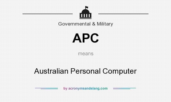 What does APC mean? It stands for Australian Personal Computer