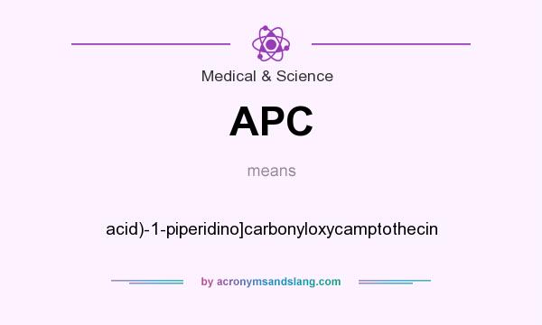 What does APC mean? It stands for acid)-1-piperidino]carbonyloxycamptothecin