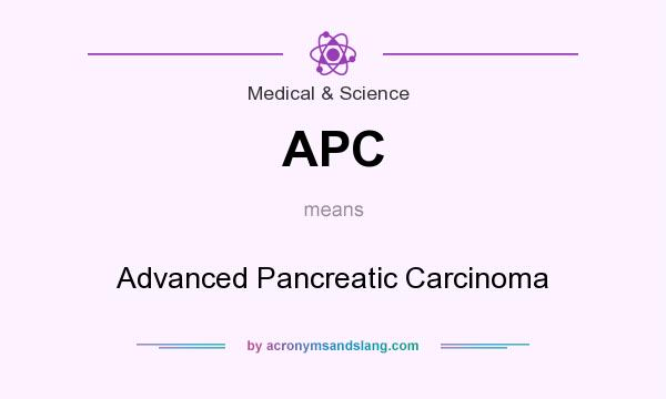 What does APC mean? It stands for Advanced Pancreatic Carcinoma