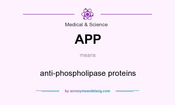 What does APP mean? It stands for anti-phospholipase proteins