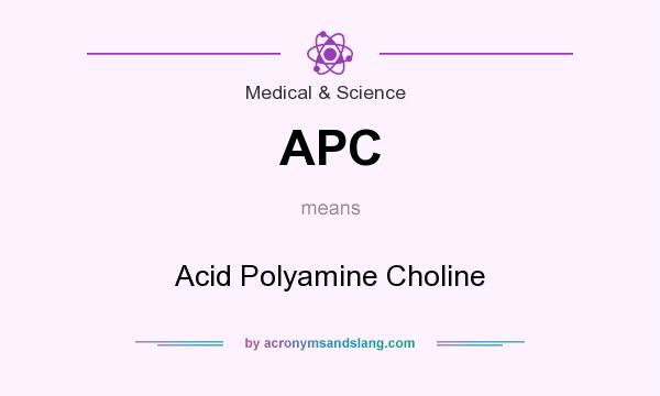 What does APC mean? It stands for Acid Polyamine Choline
