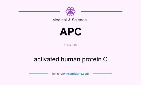 What does APC mean? It stands for activated human protein C