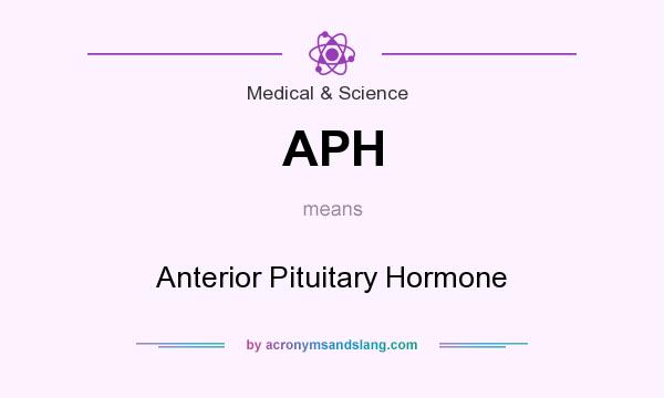 What does APH mean? It stands for Anterior Pituitary Hormone