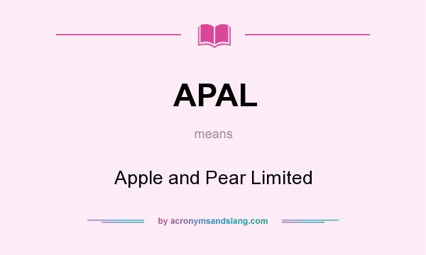 What does APAL mean? It stands for Apple and Pear Limited