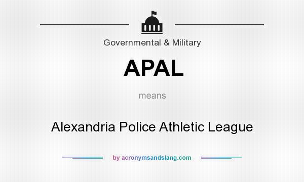 What does APAL mean? It stands for Alexandria Police Athletic League