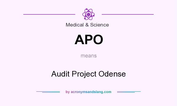 What does APO mean? It stands for Audit Project Odense