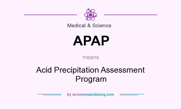 What does APAP mean? It stands for Acid Precipitation Assessment Program