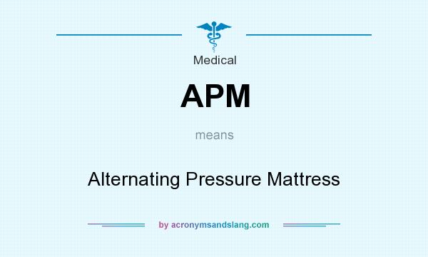 What does APM mean? It stands for Alternating Pressure Mattress
