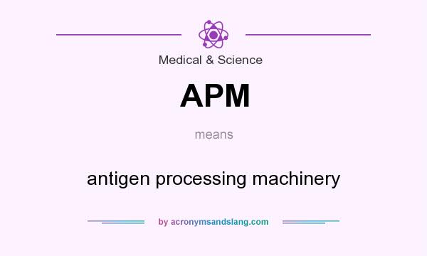 What does APM mean? It stands for antigen processing machinery